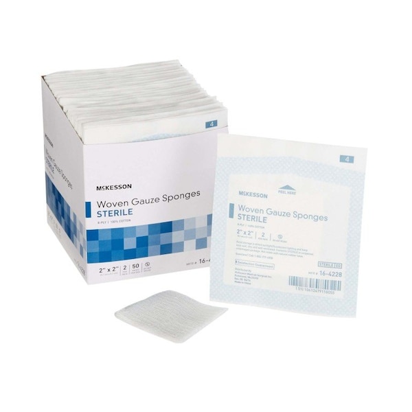 Mckesson Sterile Gauze Sponge, 2 x 2 Inch, 3000PK 16-4228 - main